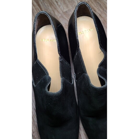 Cole Haan Maxfield Shootie ll Booties Womens Size 8B Black Suede/Reptile Leather - Picture 14 of 15